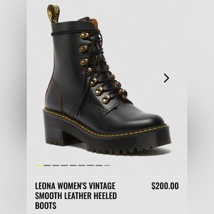 Dr. Martens Leona Womens Vintage smooth leather heeled boots